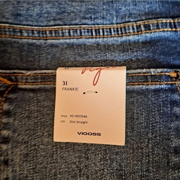 Vigoss Frankie Slim Distressed Straight Jeans Various Sizes Button Fly N… - Picture 8 of 9